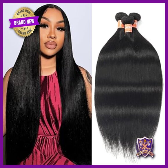 18 20 22 Inch Brazilian Virgin Hair Extensions 3 Bundles Straight Quick Weave main image 4